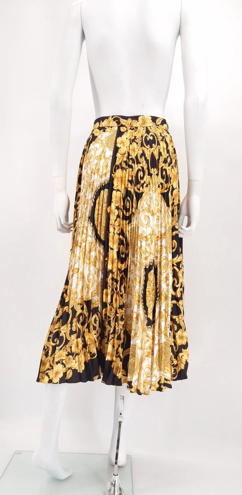 Versace Versace Mainline Baroque Pleated Silk Maxi Skirt Size 26" / US 2 / IT 38 - 4 Thumbnail