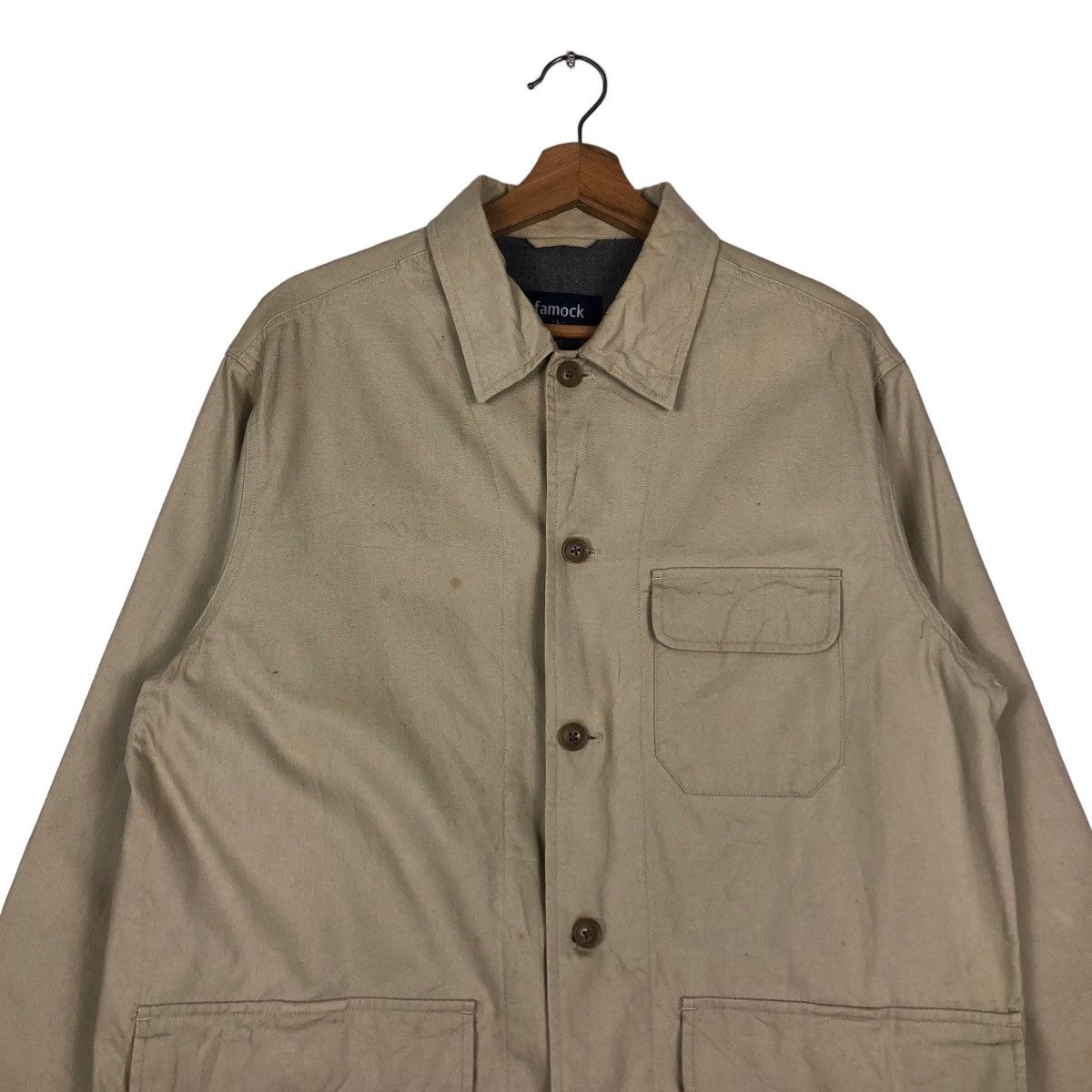 Issey Miyake 🔥Vintage Chore Work Button Jacket Blanket Famock Japan Size US L / EU 52-54 / 3 - 3 Thumbnail