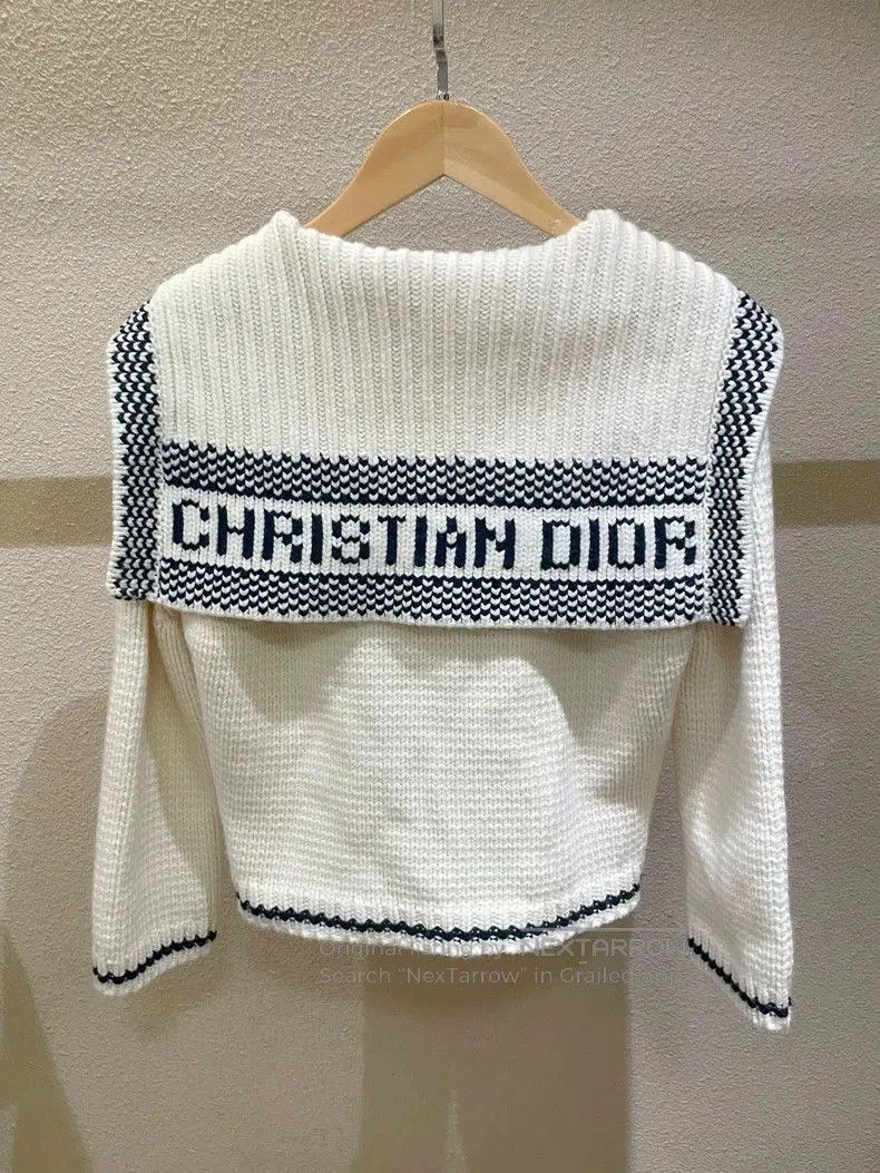 Dior Dior Logo Sailor Collar Sweater Cardigan. Size US S / EU 44-46 / 1 - 2 Thumbnail