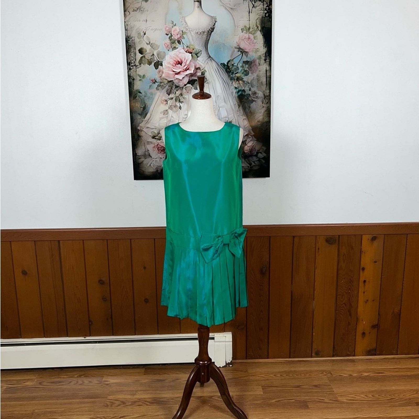Vintage Gorgeous Vintage 1960s Iridescent Taffeta Mini Dress! Size XL / US 12-14 / IT 48-50 - 2 Thumbnail