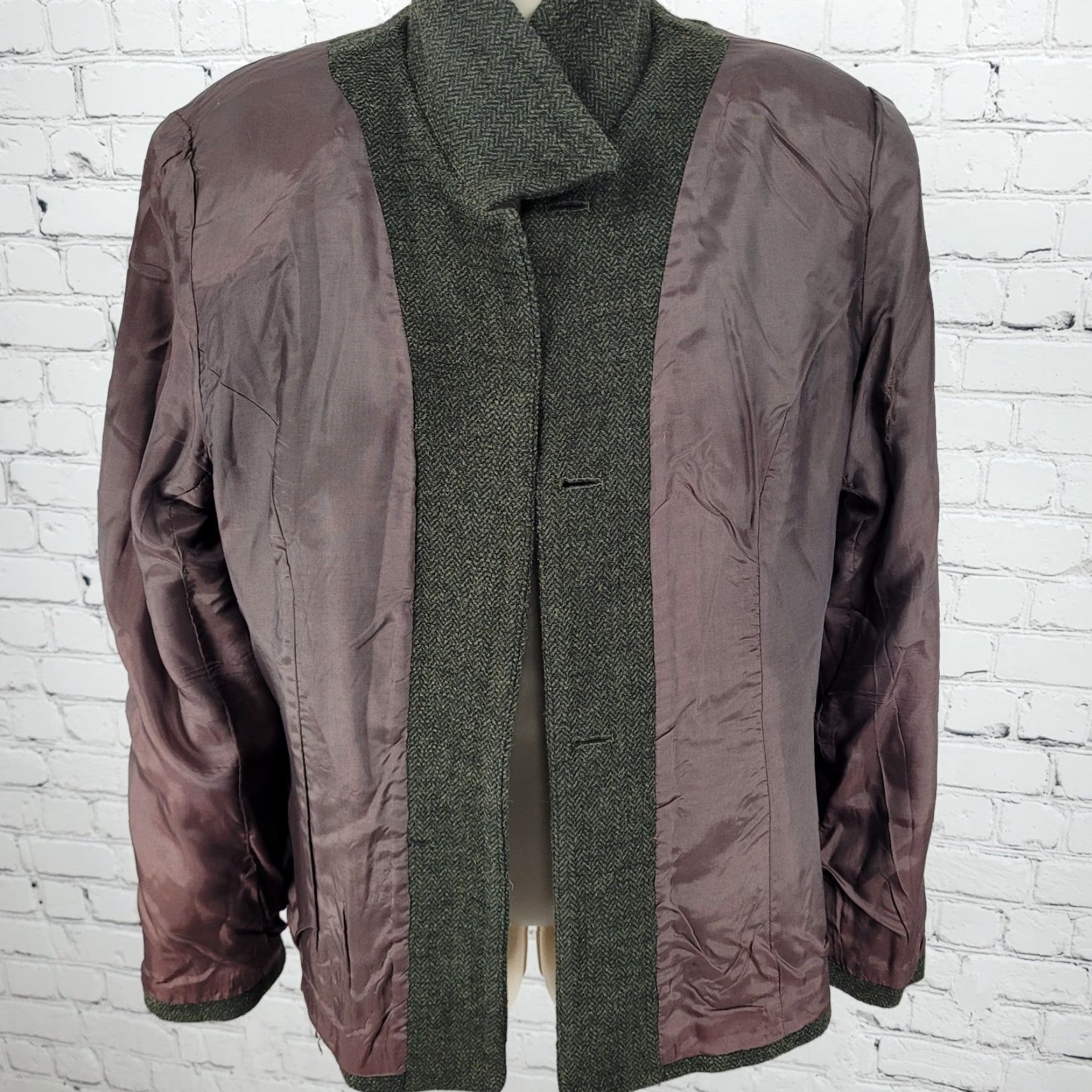Vintage VINTAGE Field Manor Modern Classics Green Wool Blend Buttoned Jacket USA Made Size 14 Size XL / US 12-14 / IT 48-50 - 5 Thumbnail