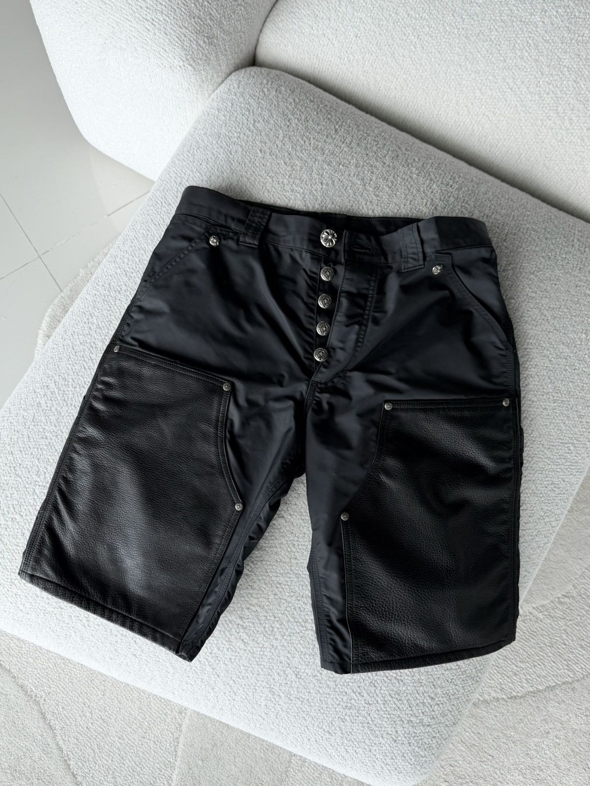 Chrome Hearts Chrome Hearts Nylon Leather Carpenter Shorts | Grailed