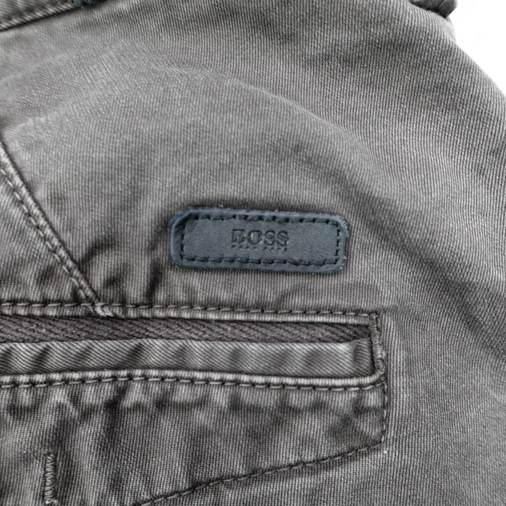 Hugo Boss Hugo Boss Mens 34R Brown Chino Slim Straight Twill Trousers Cotton Commute Pants Size US 34 / EU 50 - 7 Thumbnail