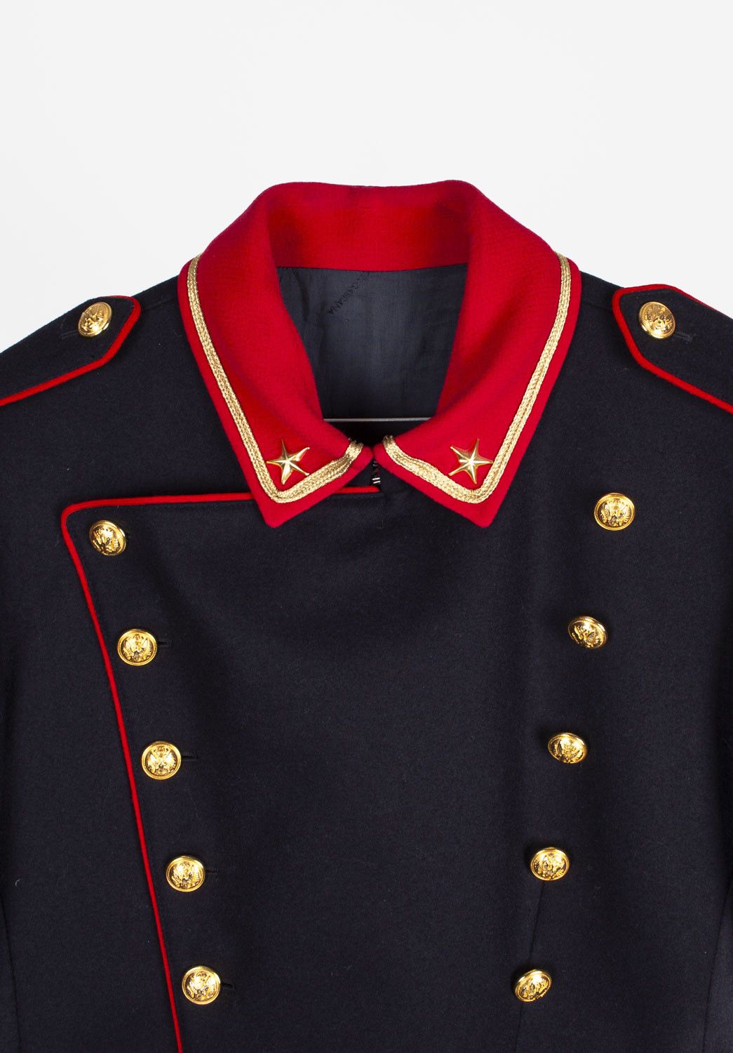 Dolce & Gabbana Dolce Gabbana Men Coat Vintage Military Officer Long, IT48/M Size US M / EU 48-50 / 2 - 2 Thumbnail