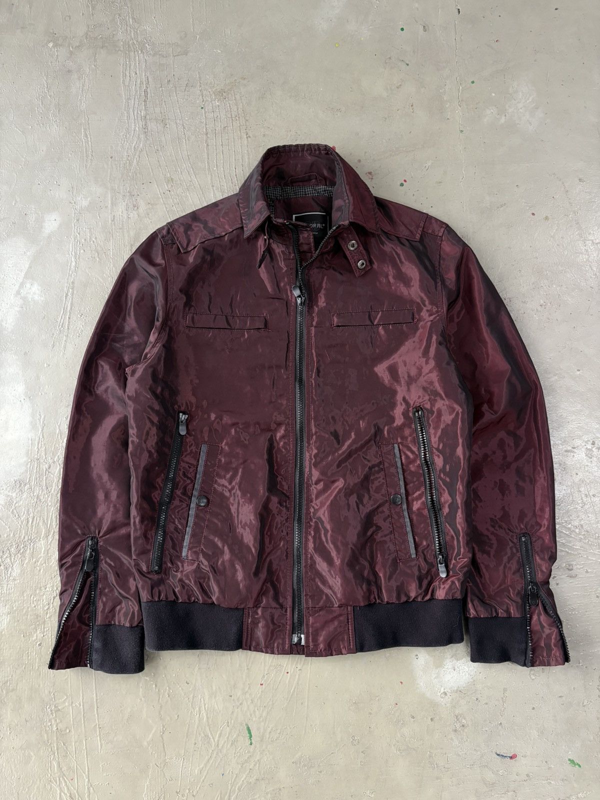 Le Grande Bleu (L.G.B.) Vintage Gordral Maroon Velvet Jacket Shiny Size US M / EU 48-50 / 2 - 1 Thumbnail