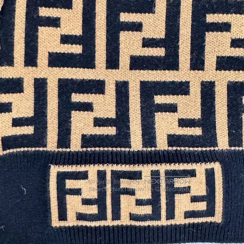 Fendi Fendi Double F Monogram All-Over Knit Top Size M / US 6-8 / IT 42-44 - 4 Thumbnail