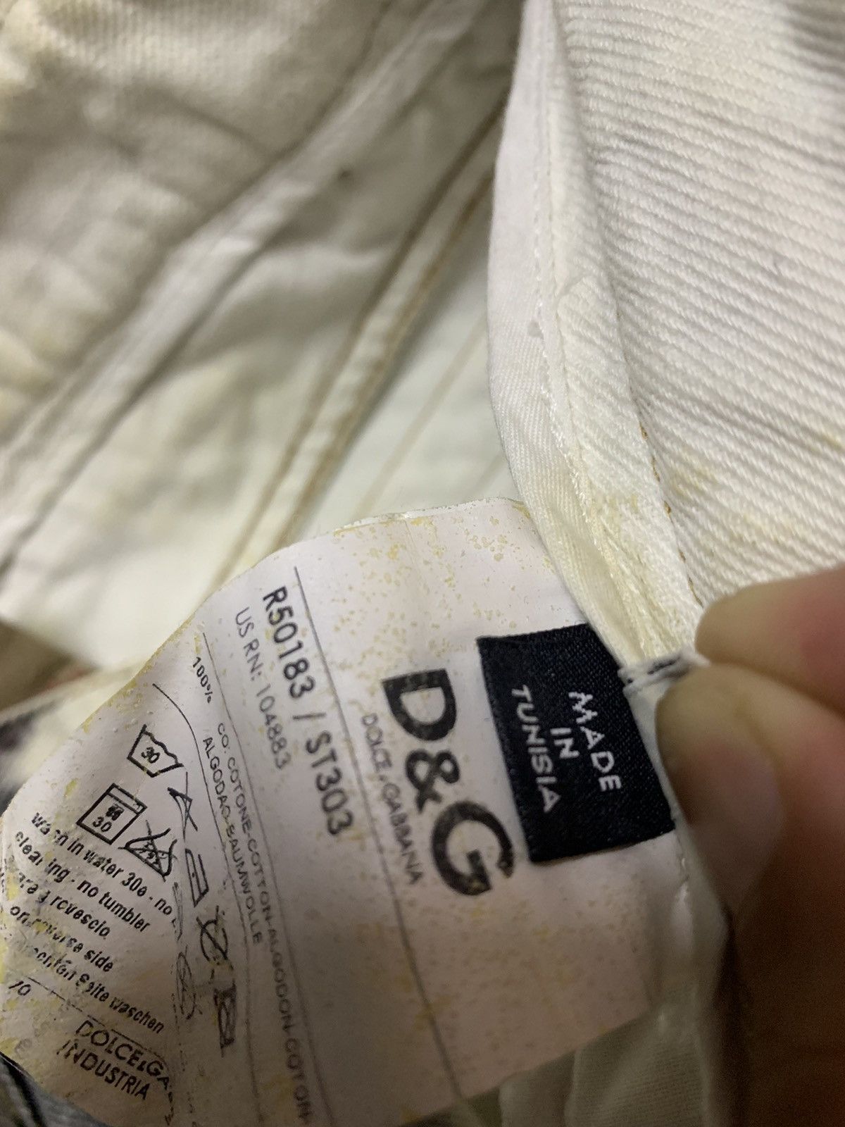 Dolce & Gabbana Dolce Gabbana Bondage Stone Wash Tight Slim Fit Denim Size US 30 / EU 46 - 14 Thumbnail