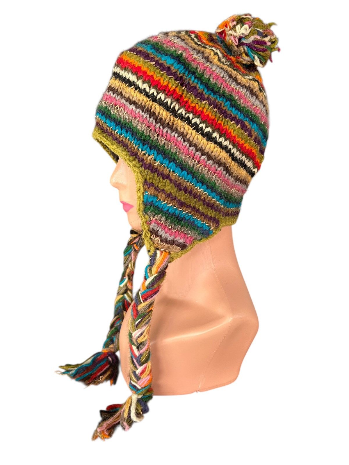 Japanese Brand × Kapital × Vintage Hippies style Crochet Knitted Handmade Wool Beanie Hats Size ONE SIZE - 3 Thumbnail