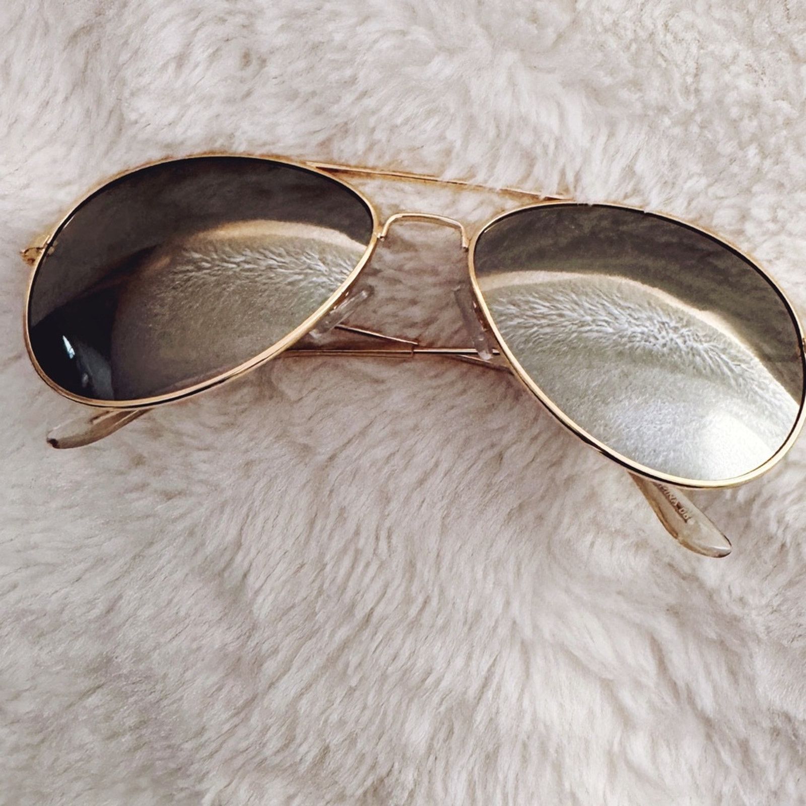 Other Francine Gold W/ Mirrored Lenses Aviator Sunglasses Size ONE SIZE - 2 Thumbnail