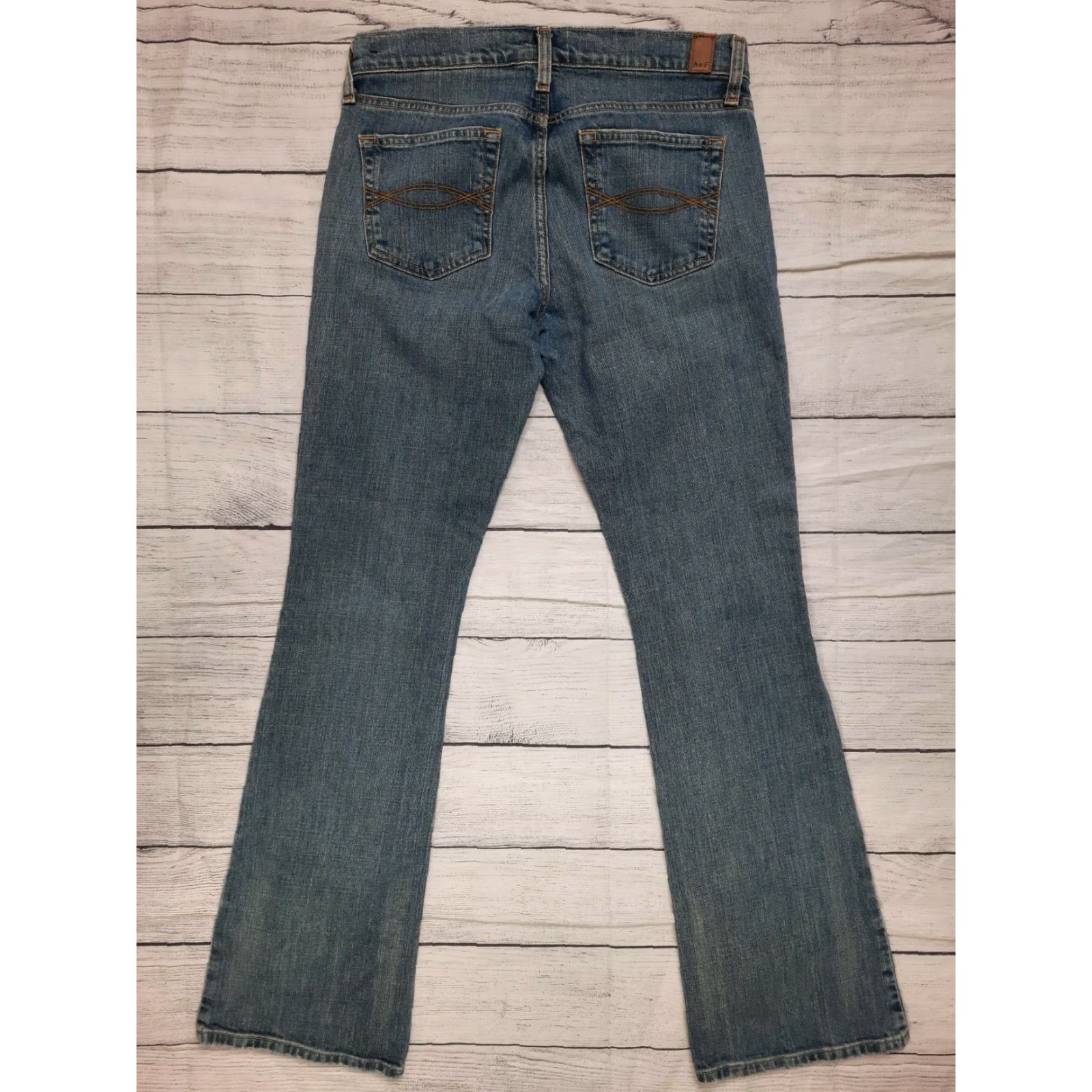 Abercrombie & Fitch VINTAGE Abercrombie & Fitch Women's Jeans Size 4 Denim Flared 29x32 Blue 2000s Womens Jeans Size 27" / US 4 / IT 40 - 2 Thumbnail