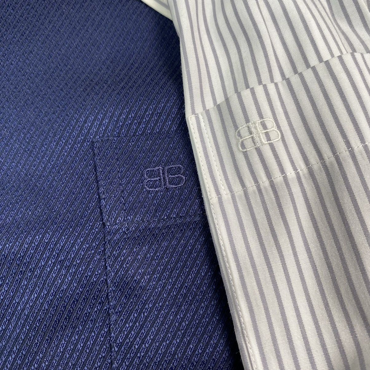 Balenciaga Balenciaga double layered vintage shirt button Size US L / EU 52-54 / 3 - 5 Thumbnail
