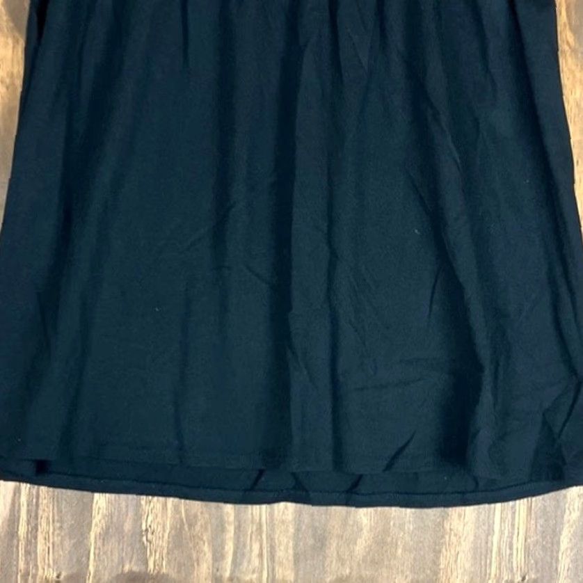 J. Jill J Jill Womens Skirt Black Embroidered Elastic Waist Midi Modal Blend Small Skirt Womens Size 28" / US 6 / IT 42 - 3 Thumbnail