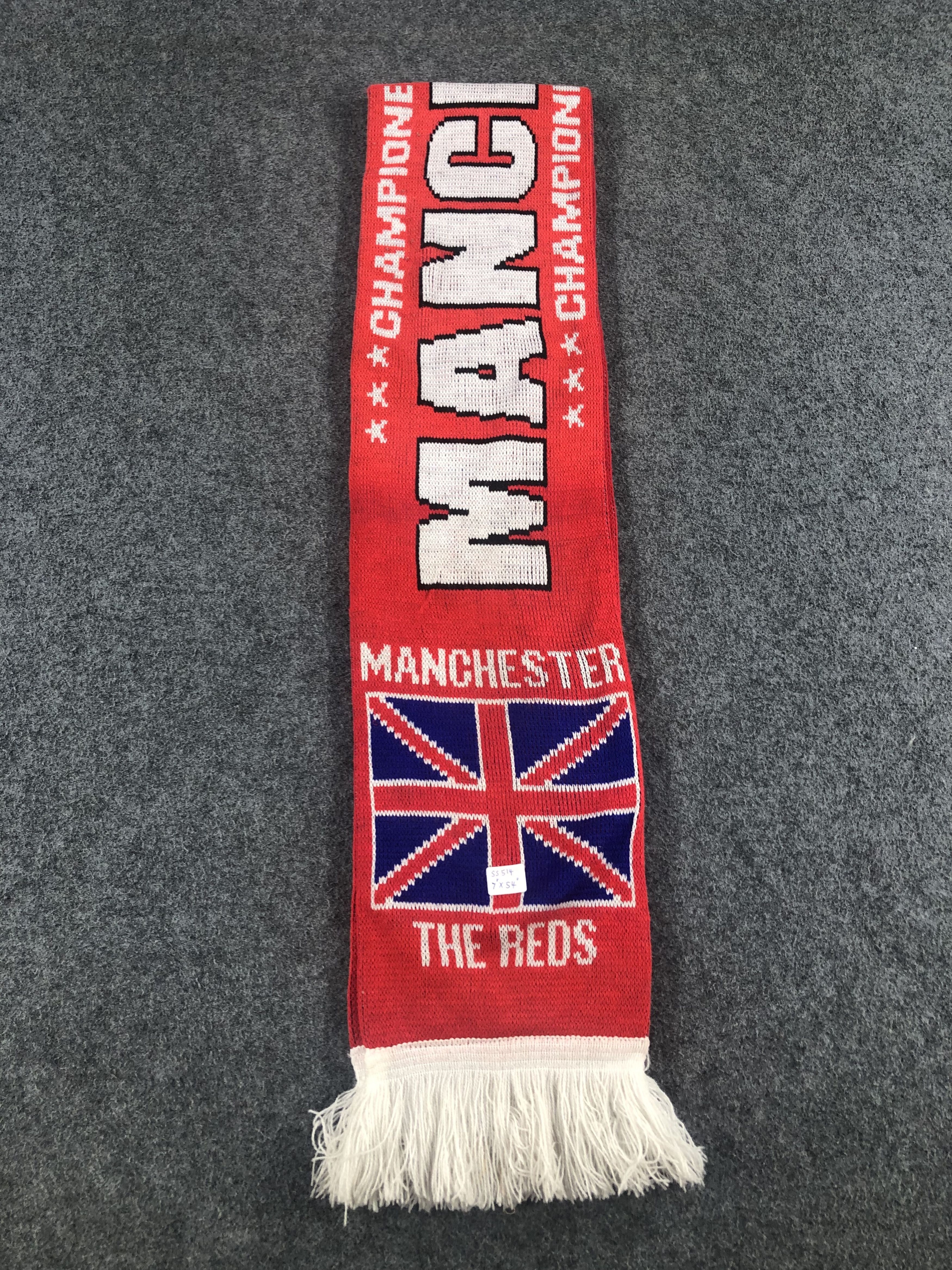 Vintage Manchester United Footbal Scarf / Muffler / Neckwear Size ONE SIZE - 2 Thumbnail