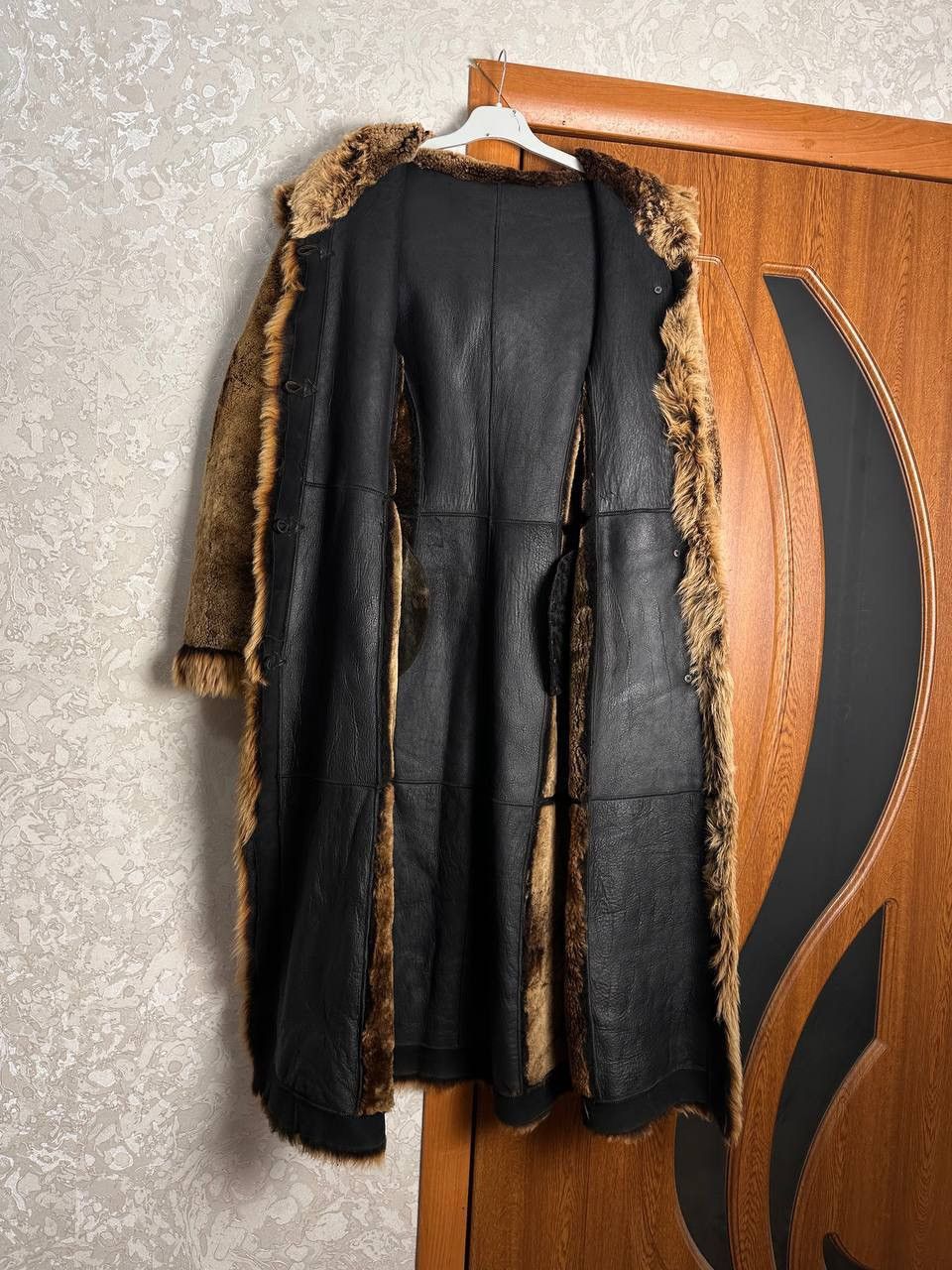 Dolce & Gabbana Archive Shearling Fur Leather Coat Rare