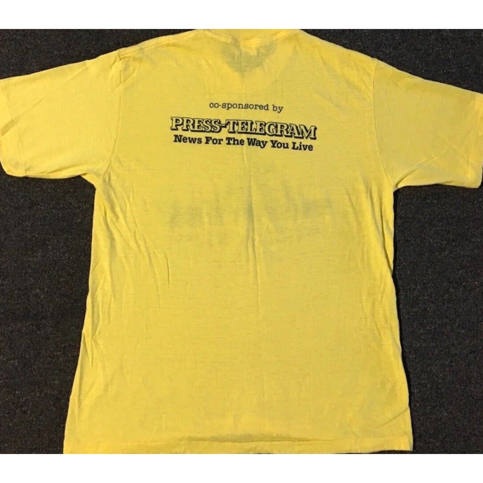 Vintage Vtg 80s US Navy Battleship New Jersey Marathon Shirt S Military Army Ship Grunge Size US S / EU 44-46 / 1 - 2 Thumbnail