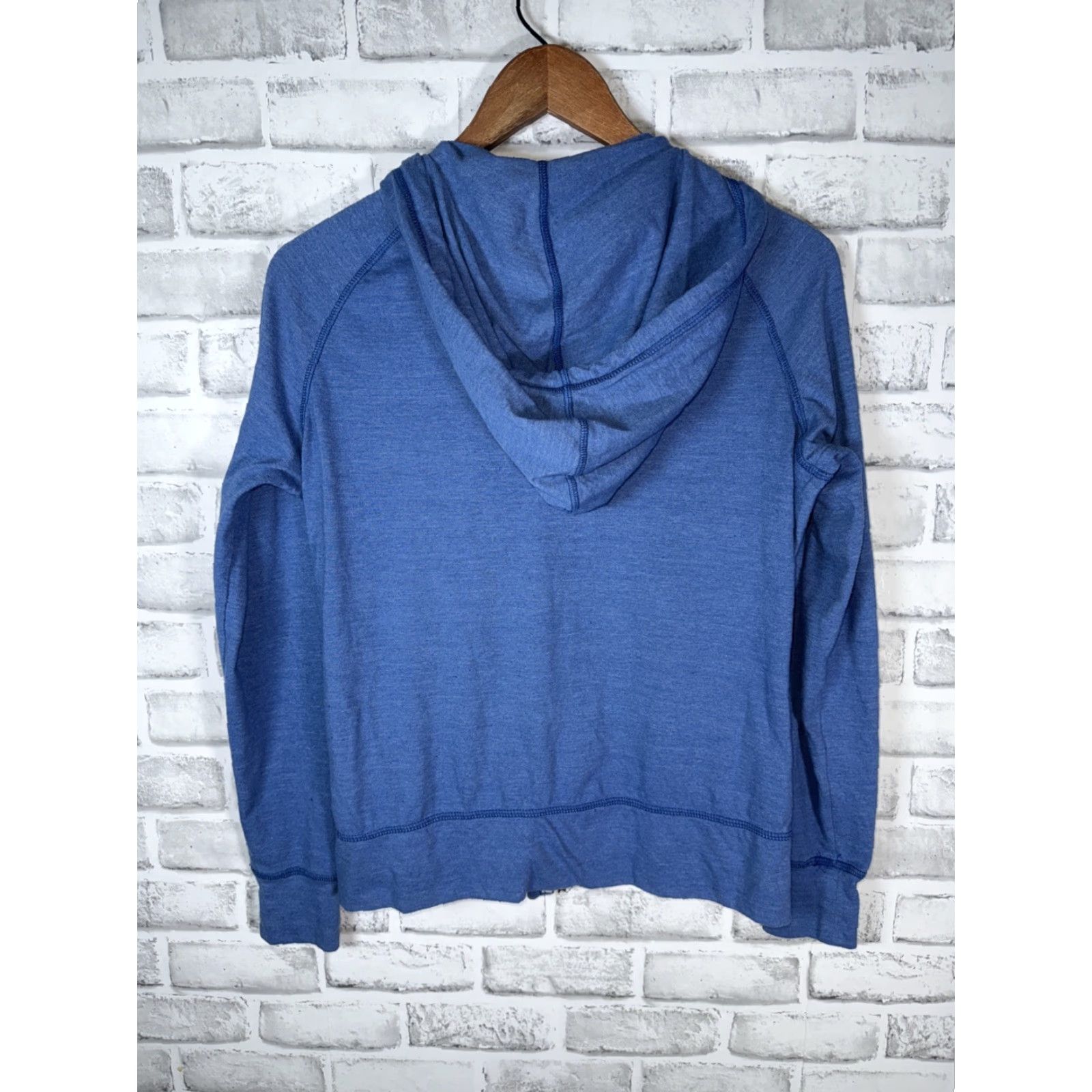 Vintage American Giant Womens S Blue Lightweight Full Zip Hoodie USA Made Size S / US 4 / IT 40 - 6 Thumbnail