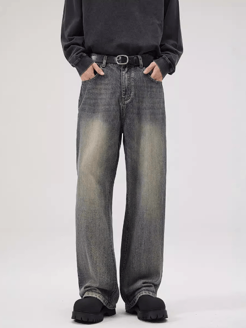 Japanese Brand × Jean Men's distressed straight baggy casual loose jeans Size US 32 / EU 48 - 2 Thumbnail
