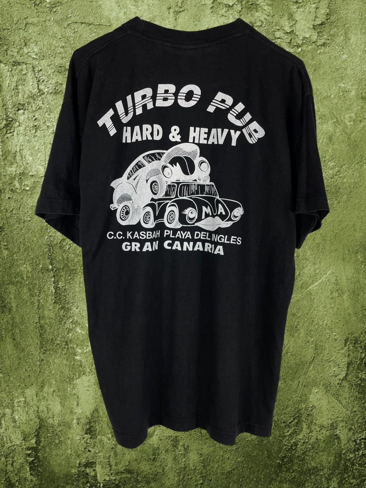 Vintage Vintage 90s Turbo Pub "Hard & Heavy" Gran Canaria Tee Size US XL / EU 56 / 4 - 3 Thumbnail