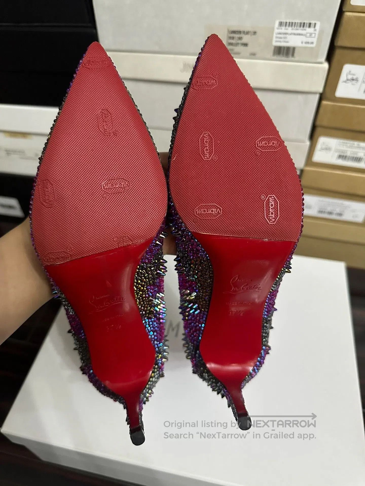Christian Louboutin Christian Louboutin Crystal Embellished Heels. Size US 6.5 / IT 36.5 - 8 Thumbnail