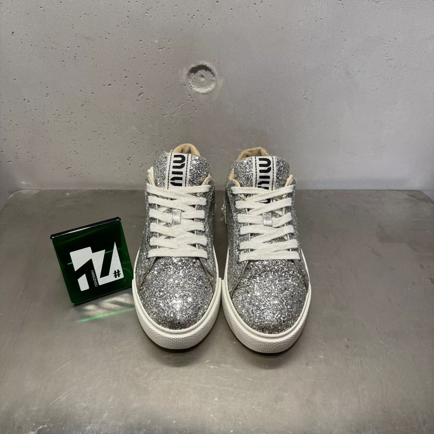 Miu Miu Miu Miu Green Lowtop Sneakers 37 Women Size US 6.5 / IT 36.5 - 1 Thumbnail