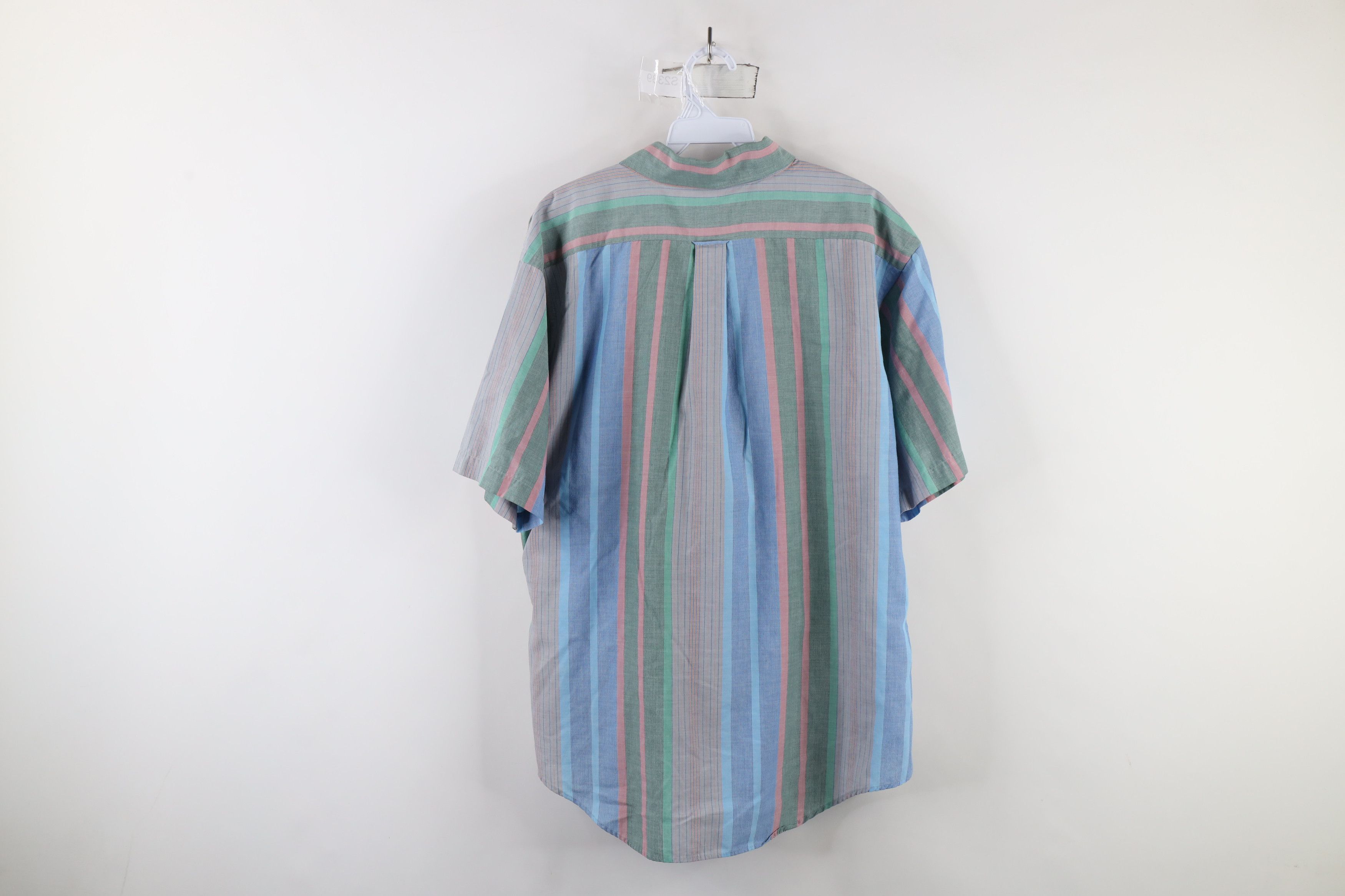 Vintage Vintage 90 Streetwear Pastel Rainbow Striped Button Shirt Size US XL / EU 56 / 4 - 10 Thumbnail