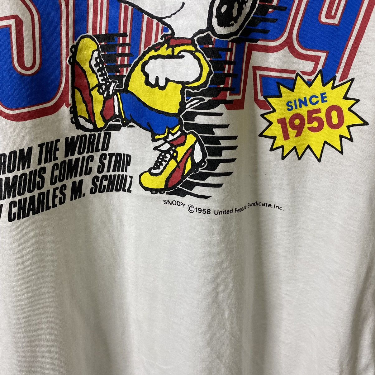 Vintage Vintage 1990s Peanuts Snoopy x Puma Collaboration Tee Size US M / EU 48-50 / 2 - 3 Thumbnail