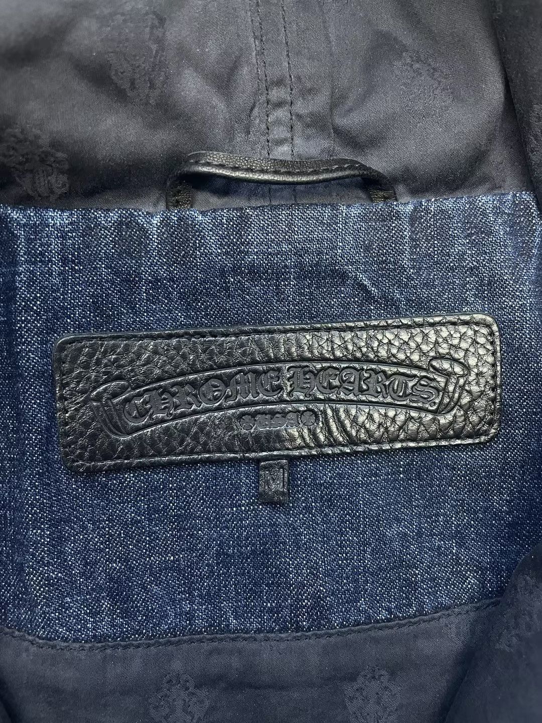Chrome Hearts Chrome Hearts Leather Triple Cross Denim Quarter-Zip Jacket Size US M / EU 48-50 / 2 - 5 Thumbnail
