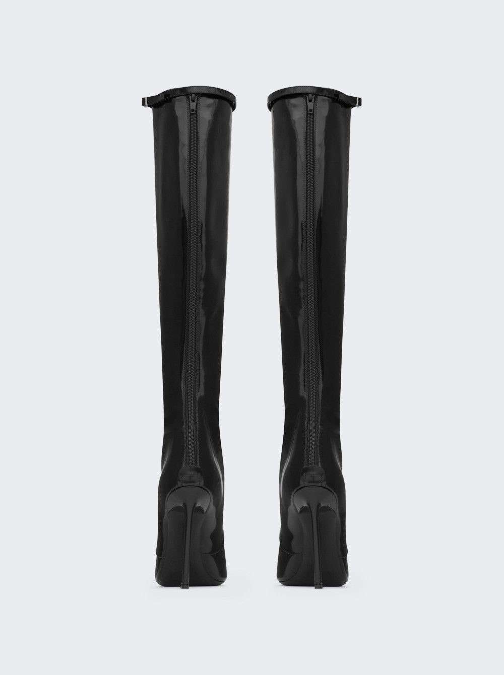 Saint Laurent Paris o1bcso1str1224 Justity Boots In Shiny Leather in Black Size US 6 / IT 36 - 2 Thumbnail