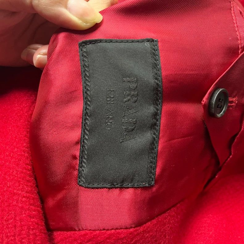 Prada Prada Show red wool triangle logo jacket 2501-Nextarrow Size US M / EU 48-50 / 2 - 3 Thumbnail