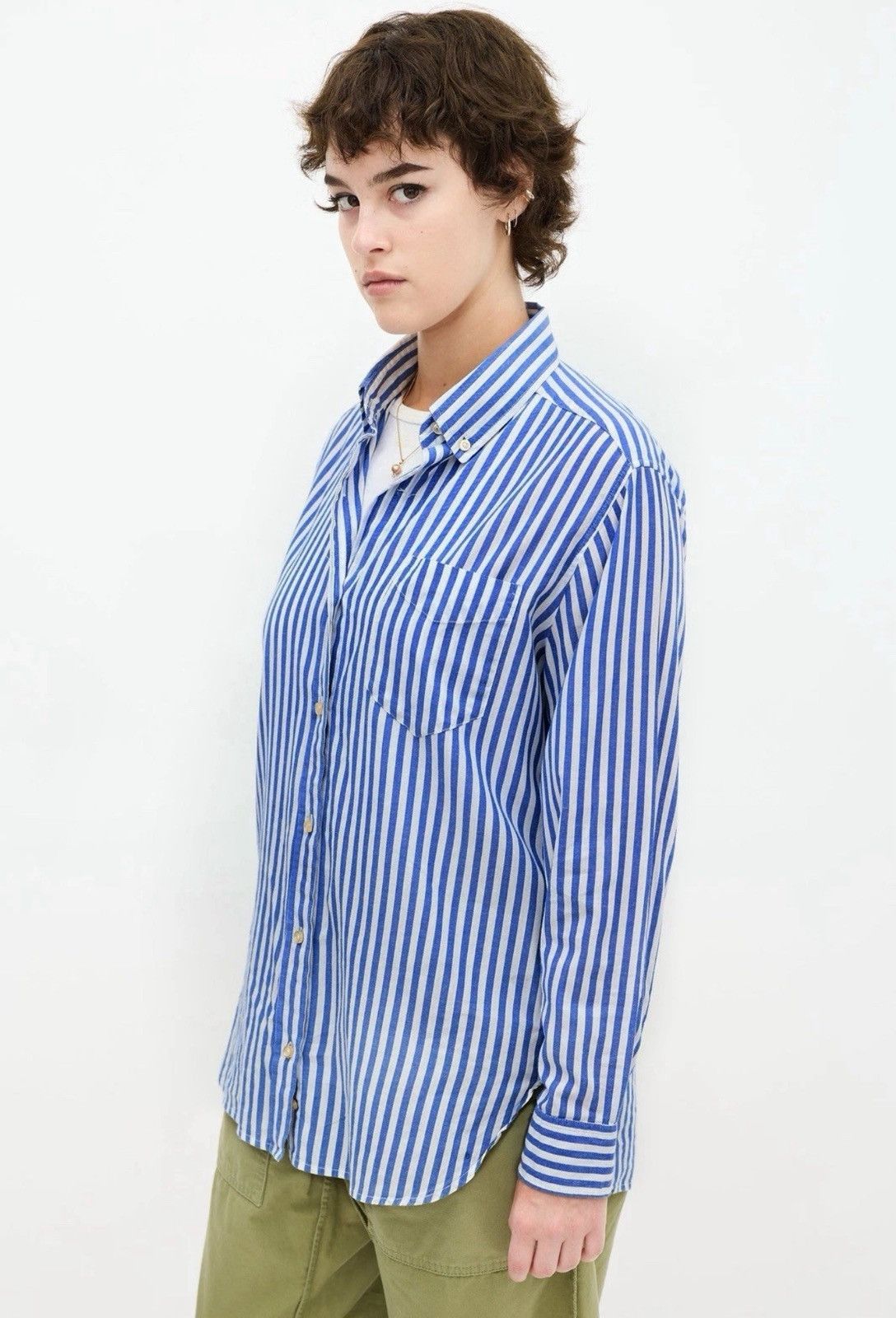 Isabel Marant Isabel Marant Long Sleeve Buttons Shirt Blue & White Striped Size XS / US 0-2 / IT 36-38 - 2 Thumbnail
