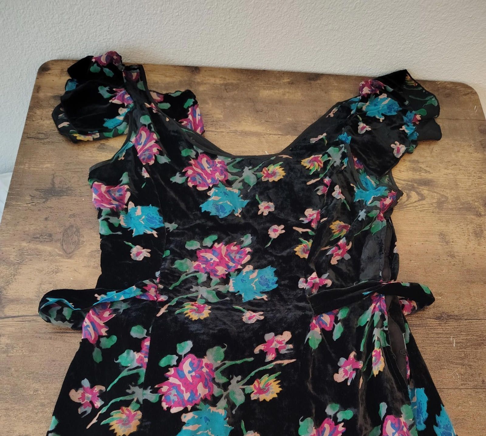 Johnny Was 4 Love Liberty Johnny Was Black Floral Silk Blend Mini Dress Size S / US 4 / IT 40 - 4 Thumbnail