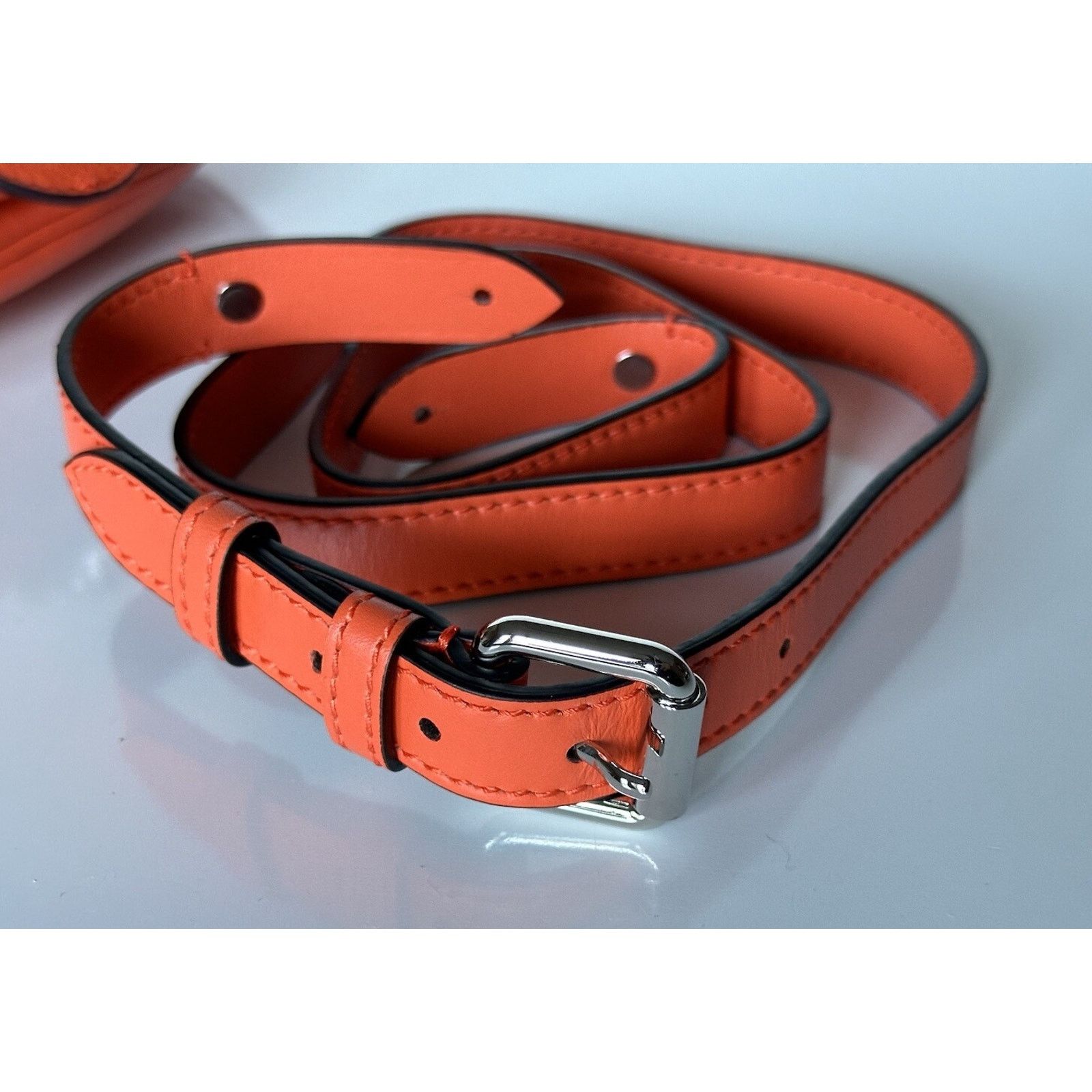 Versace Versace Medusa Leather Small Orange Hobo Bag 1007680 Size ONE SIZE - 17 Thumbnail