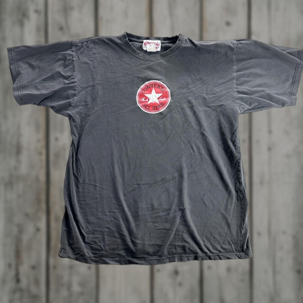 Converse VINTAGE Converse Shirt XL Black Graphic Print Chuck Taylor All Star Tee Mens Size US XL / EU 56 / 4 - 1 Thumbnail