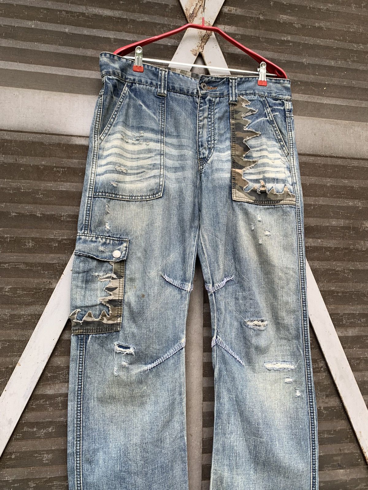 Vintage 👹VINTAGE TWENTY WORKS DISTRESSED BAGGY JEANS Size US 34 / EU 50 - 7 Thumbnail