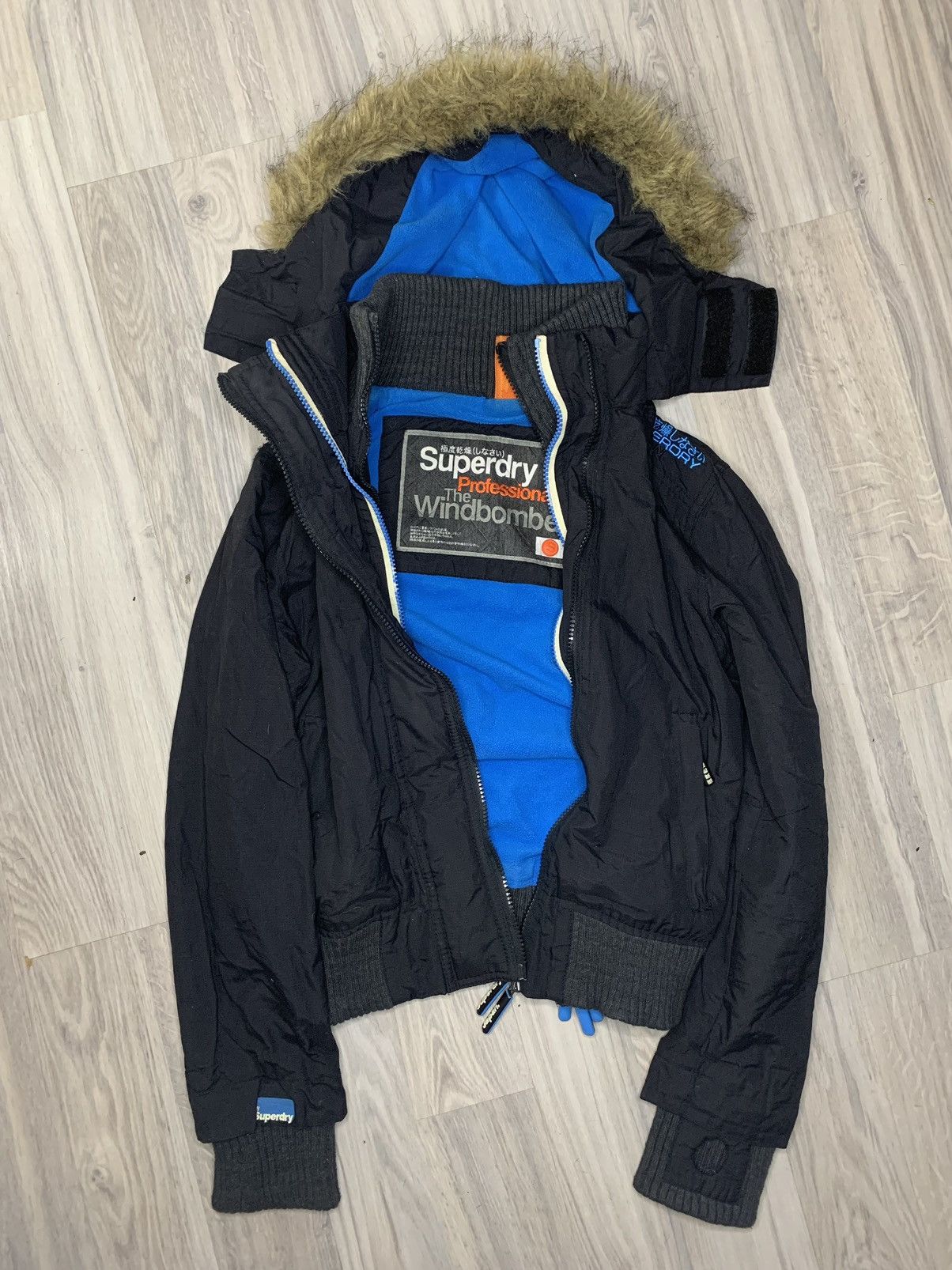 Japanese Brand Superdry Faux Fur Hood Jacket drill y2k LGB Goa oakley y-3 Size US S / EU 44-46 / 1 - 7 Thumbnail