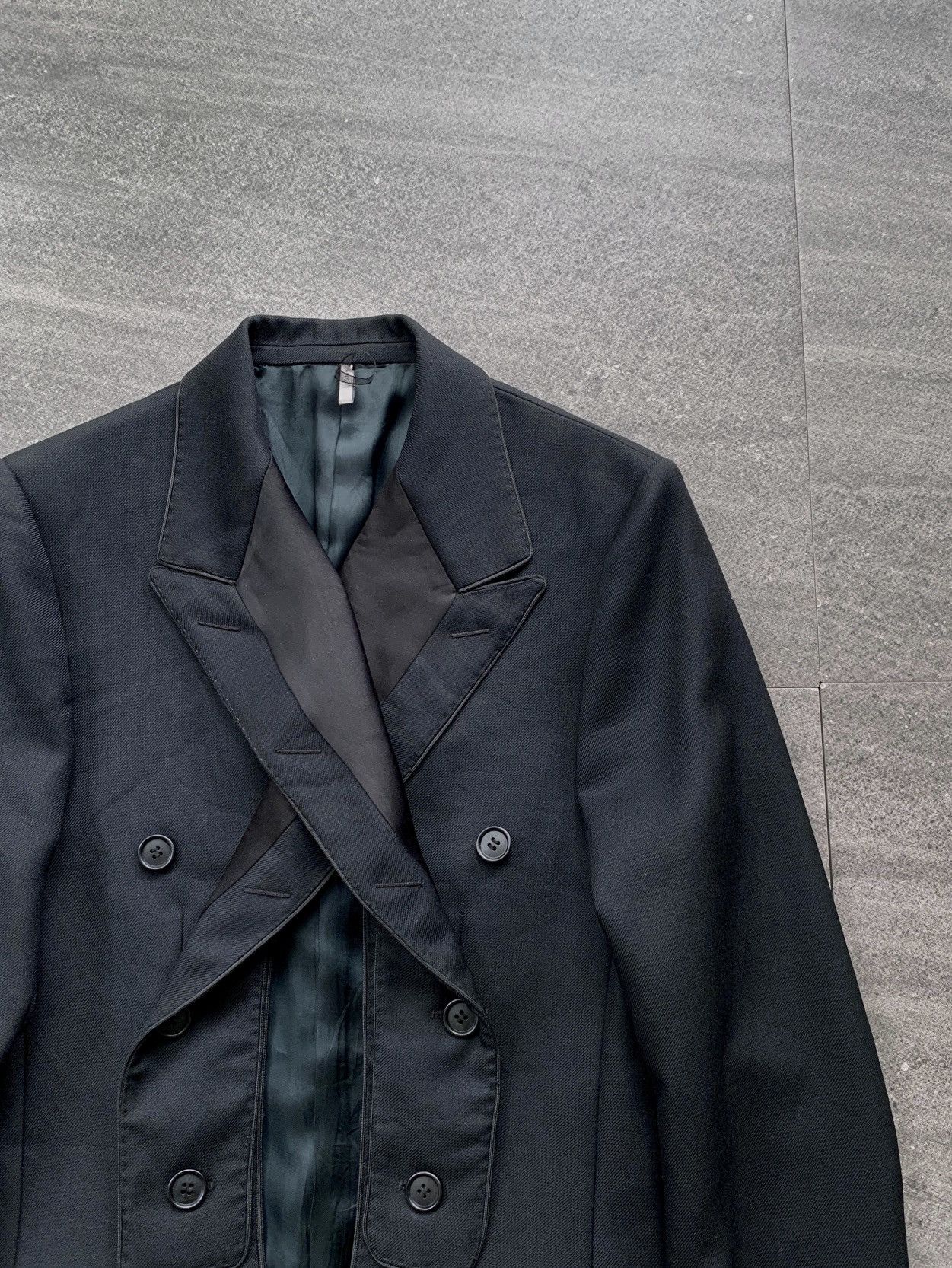 Dior F/W 2006 Crossed Lapels Blazer Jacket by Hedi Slimane Size 46S - 3 Thumbnail