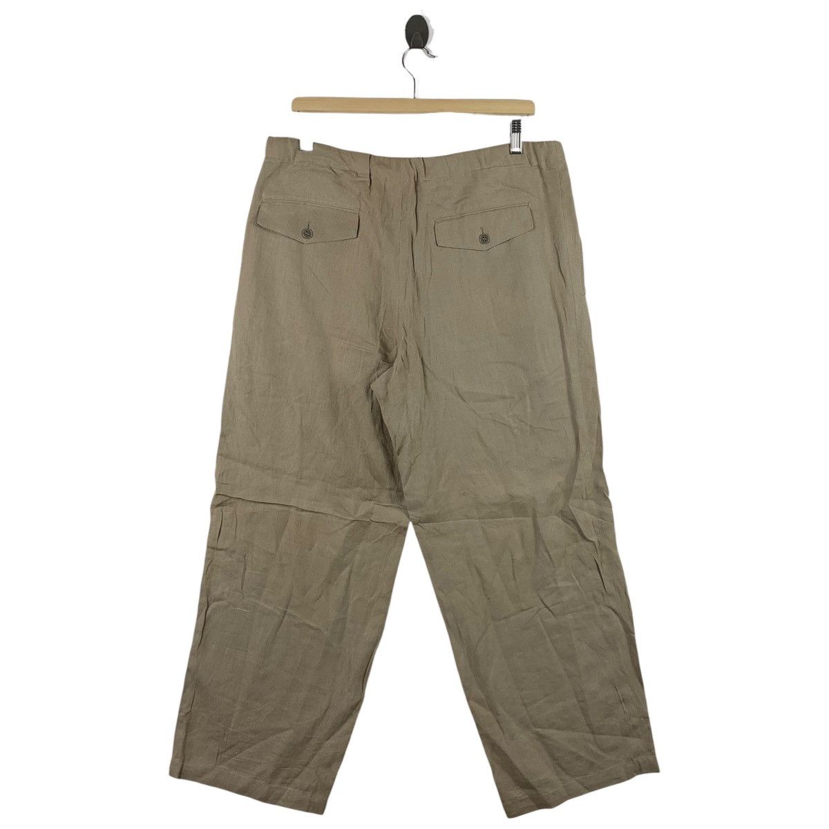 Issey Miyake × Japanese Brand × Tete Homme TETE HOMME Linen pants Size US 36 / EU 52 - 4 Thumbnail