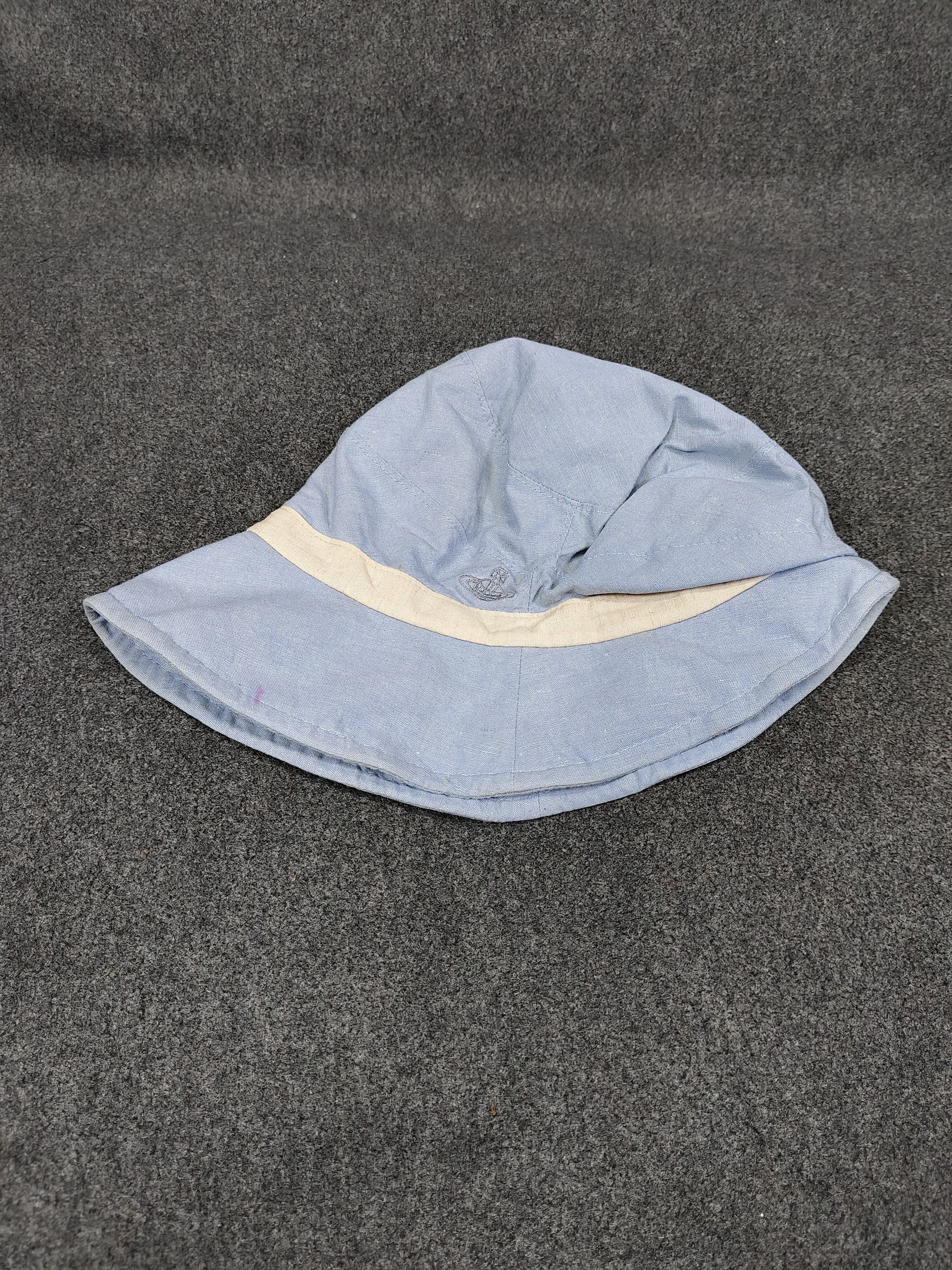 Vivienne Westwood 2000s V.W🇬🇧 Y2K Punk Orb Logo Embroidered Bucket Hat Size ONE SIZE - 3 Thumbnail