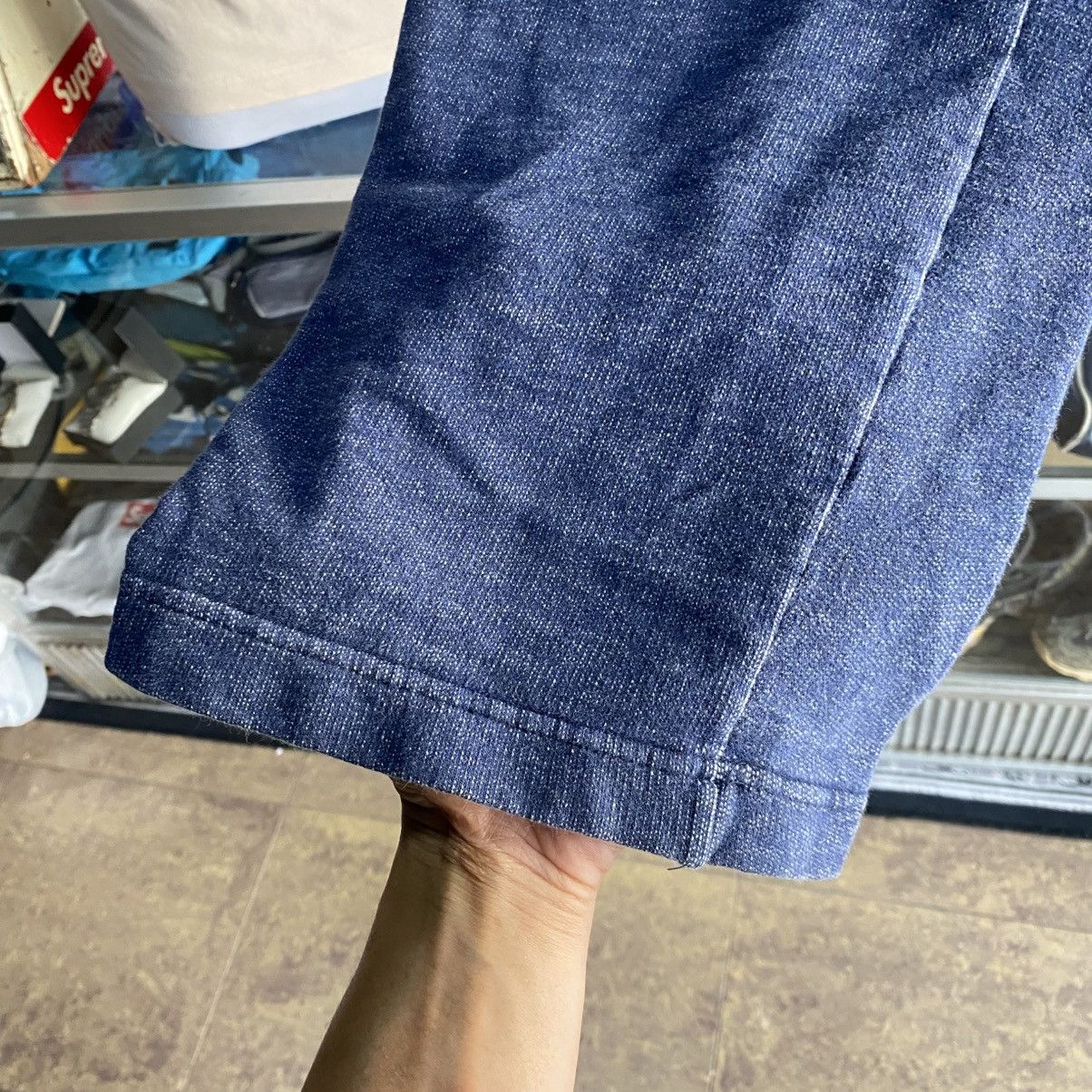 Needles Needles H.D. BDU SweatPants Denim Patchwork Drawstring Blue Size US 32 / EU 48 - 5 Thumbnail