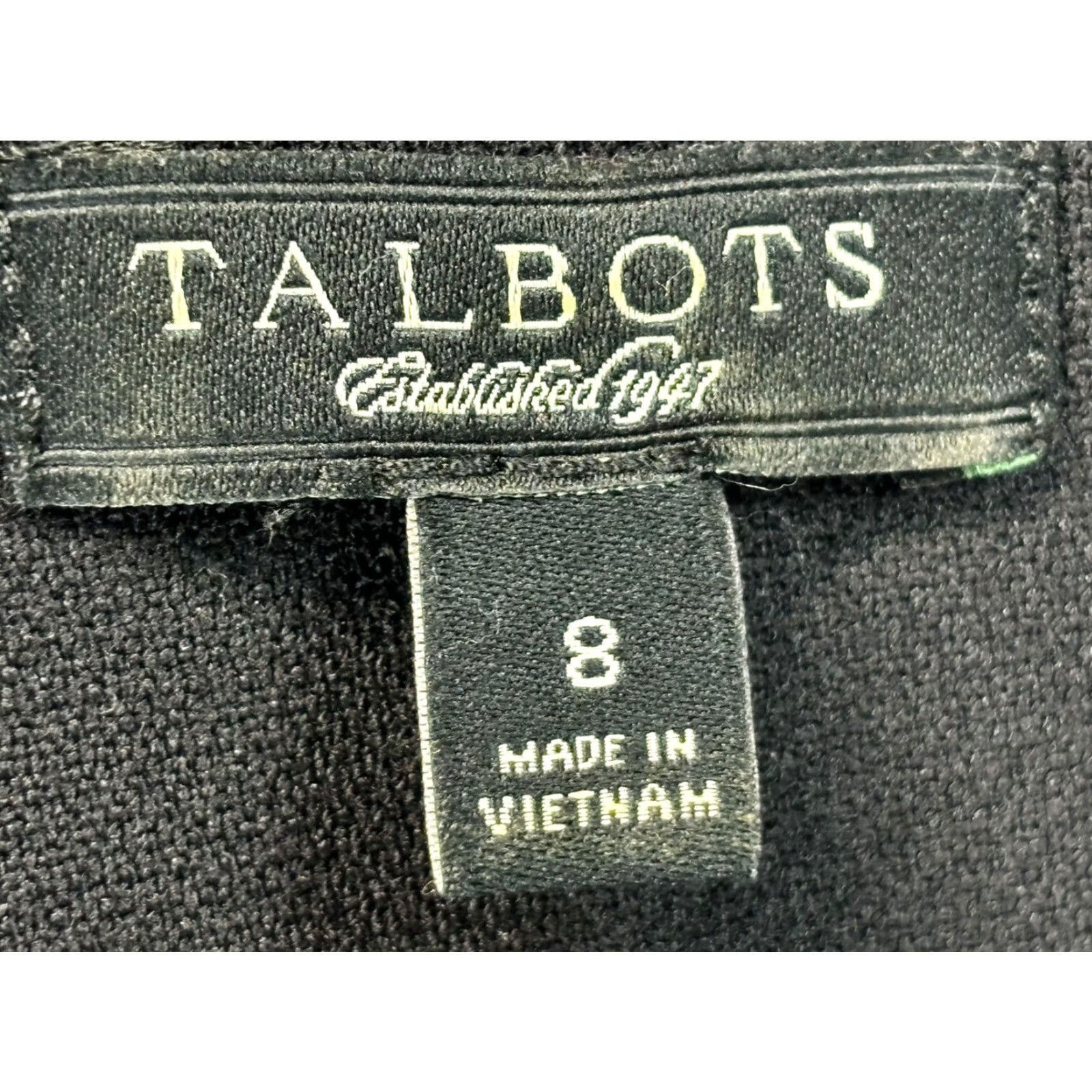 Talbots Talbots Vneck Cap Sleeve Dress 8 Black Pencil Career Sheath Knee Length Womens Size M / US 6-8 / IT 42-44 - 6 Thumbnail