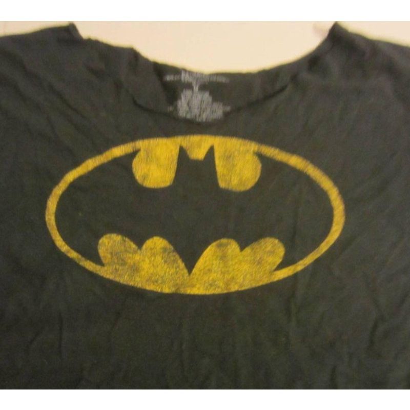 DC Comics Grunge Y2K Batman Logo Tee Black Distressed Shirt Cropped M Size M / US 6-8 / IT 42-44 - 3 Thumbnail