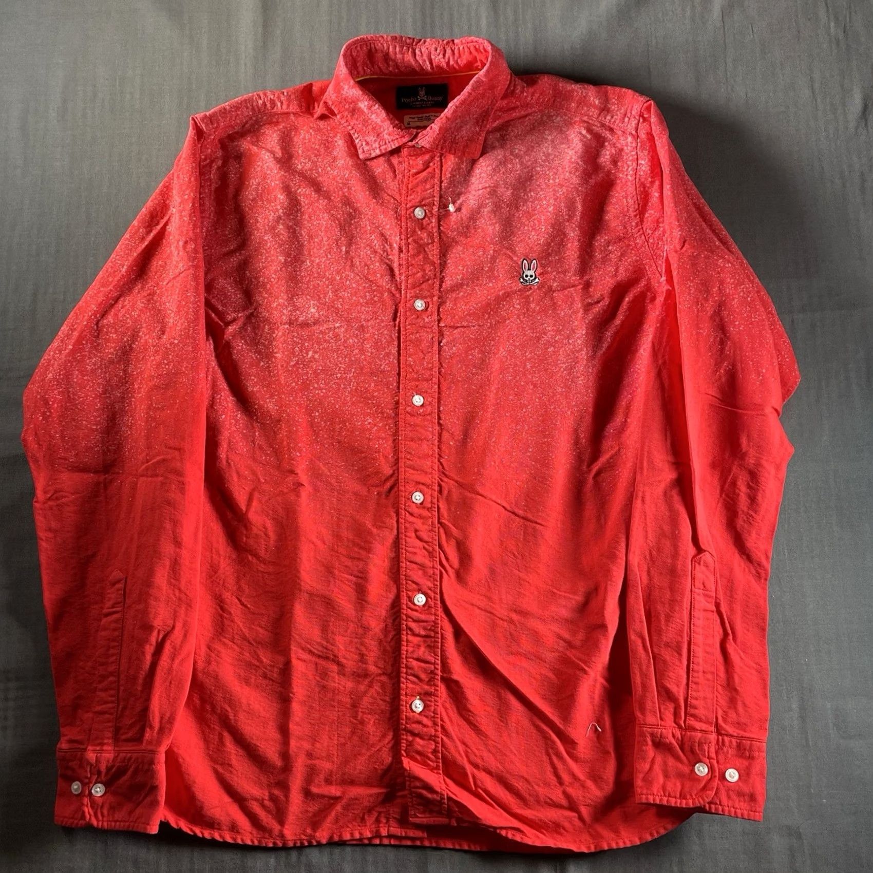 Psycho Bunny Psycho Bunny Shirt Men M Red Long Sleeve Button-Up Dots Ombre Gradient Size US M / EU 48-50 / 2 - 3 Thumbnail
