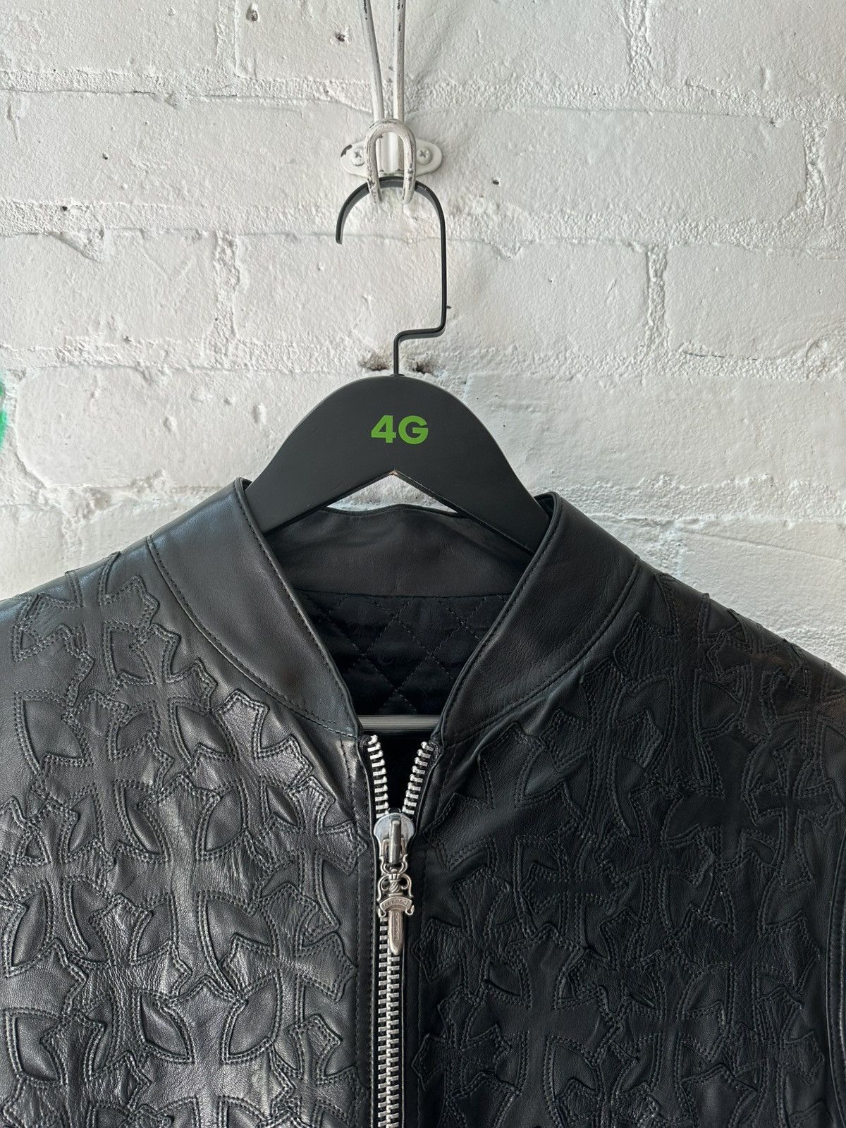 Chrome Hearts FLOODED CHROME HEARTS LEATHER ZIP VEST Size US M / EU 48-50 / 2 - 4 Thumbnail
