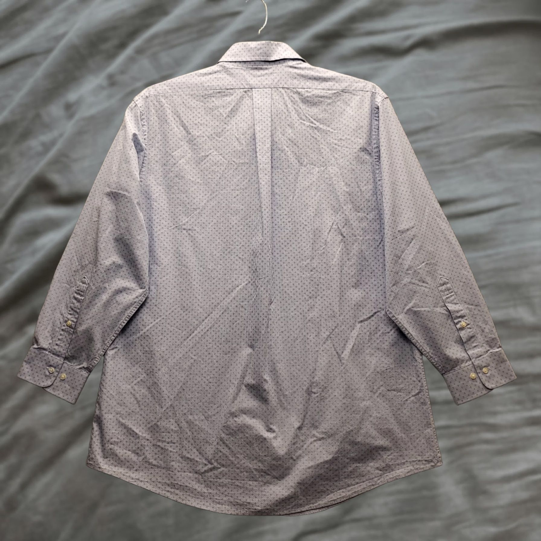 Brooks Brothers Brooks Brothers Mens Dress Shirt 17 Geometric Button-Down Silk? No, 100% Cotton Multicolor Button Down EUC Size 46R - 1 Thumbnail