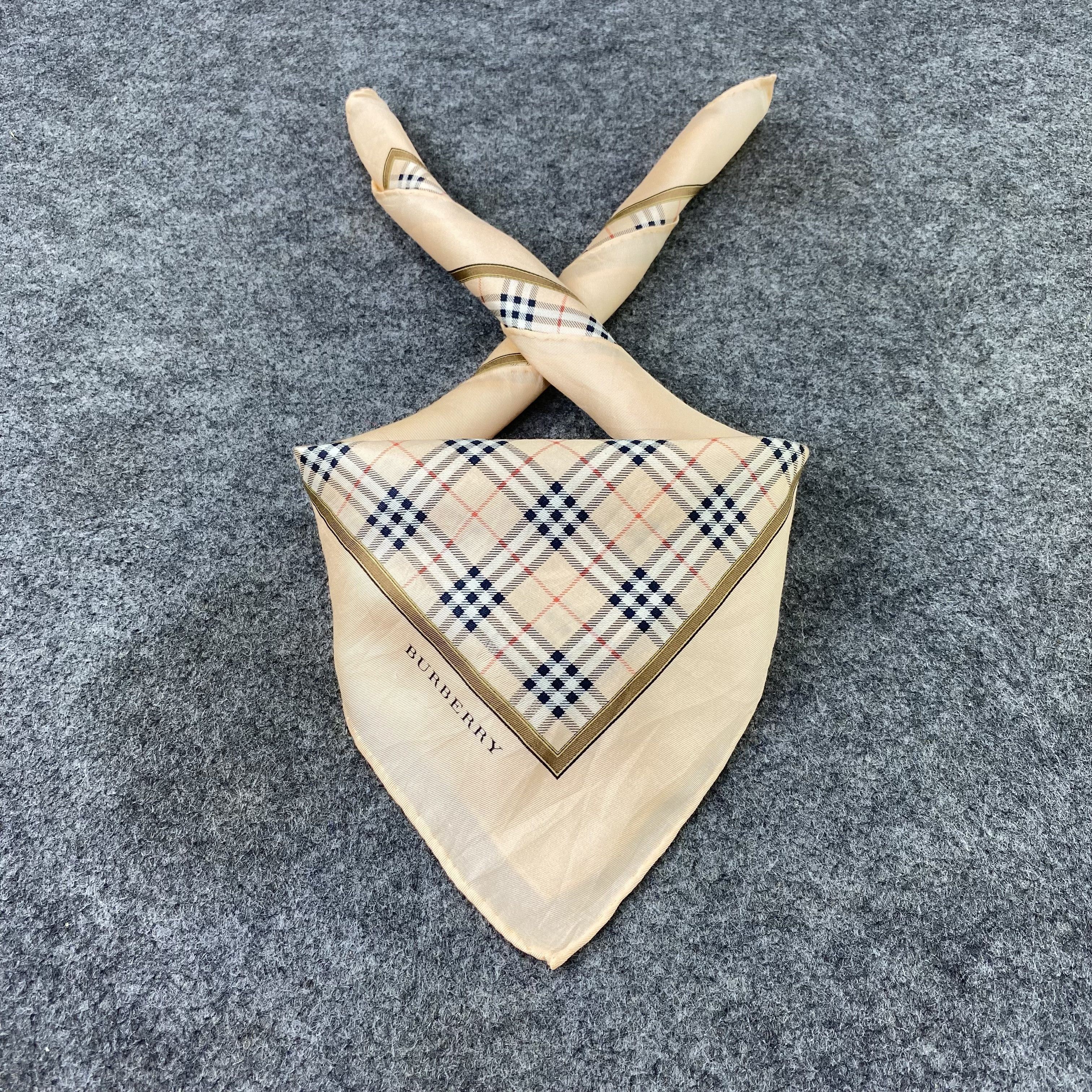 Burberry × Vintage Burberry Handkerchief / Bandana / Neckerchief-B999 Size ONE SIZE - 2 Thumbnail