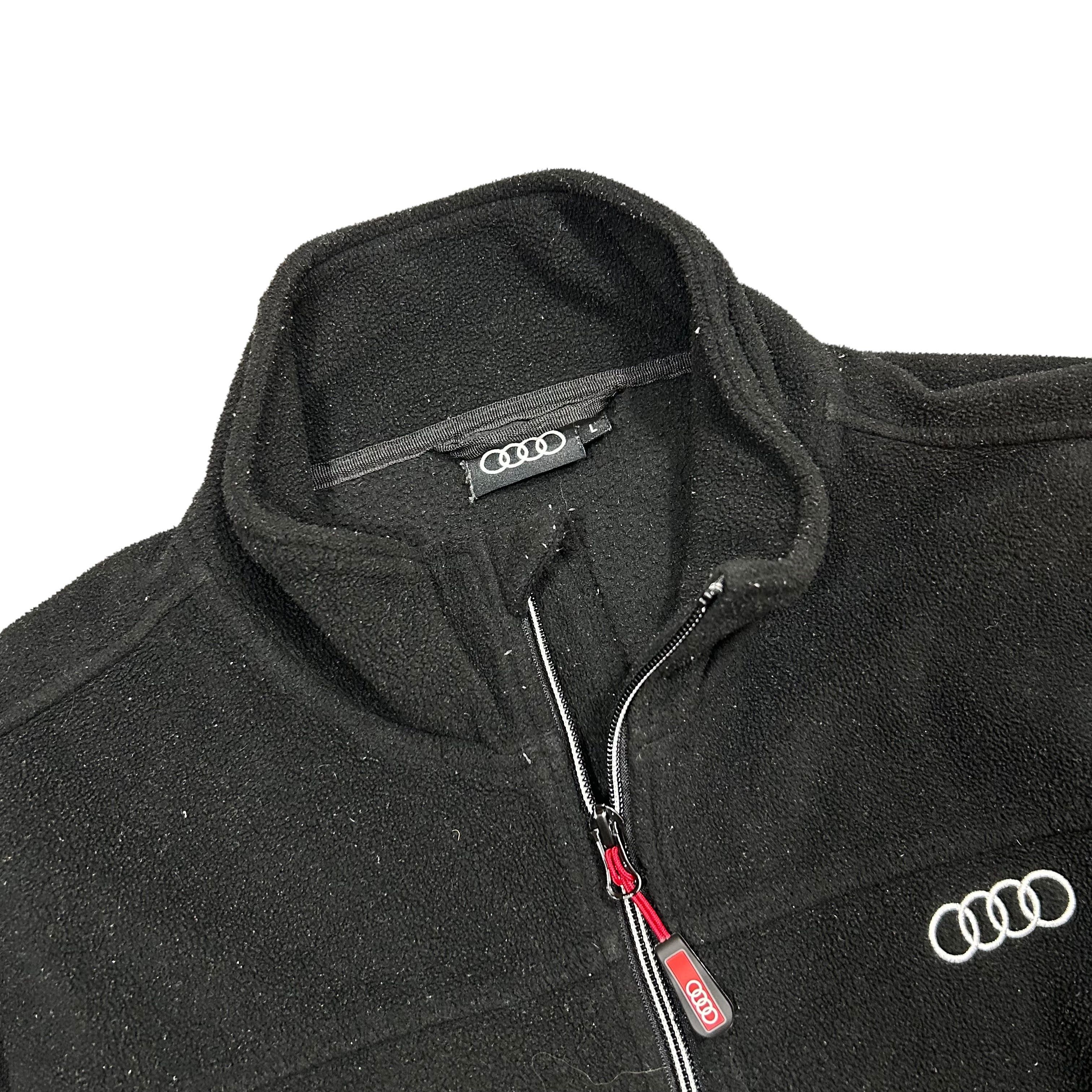 Audi × Vintage Audi Black Full Zip Fleece Jacket Sweatshirt Size Large Size US L / EU 52-54 / 3 - 5 Thumbnail