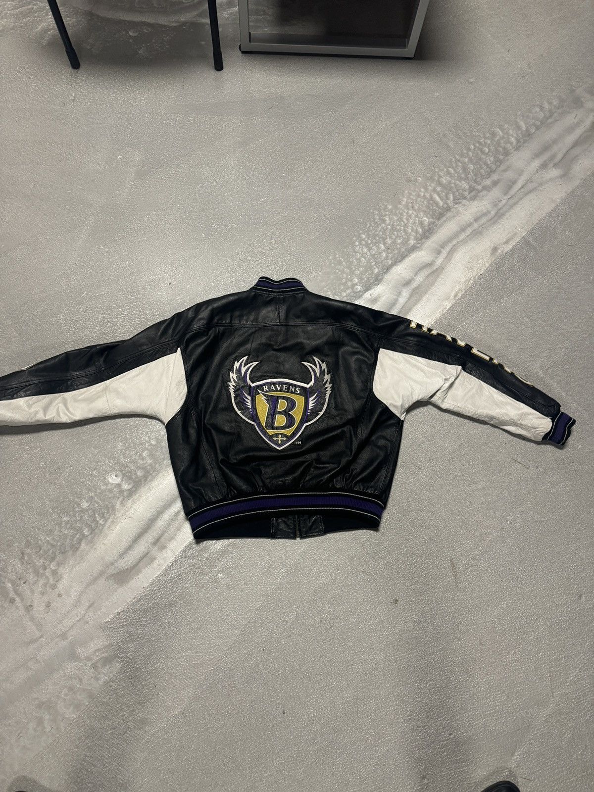 Vintage 80s Vintage Ravens Leather Jacket Size US XL / EU 56 / 4 - 3 Thumbnail