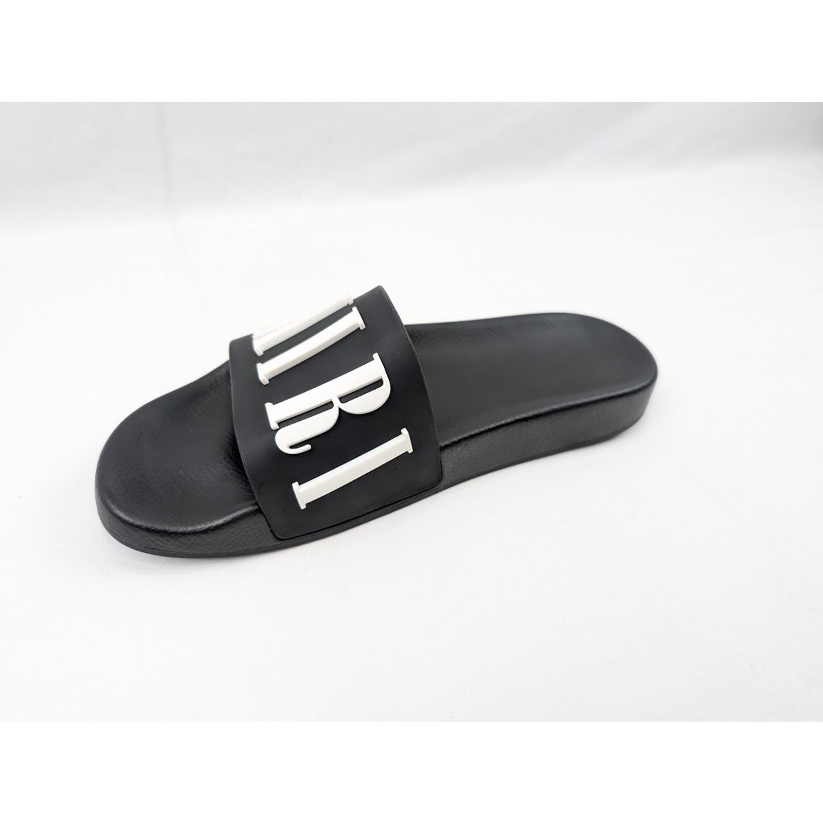 Amiri o1rshd1 Logo Pool Slide Slipper in Black/White Size US 12 / EU 45 - 8 Thumbnail