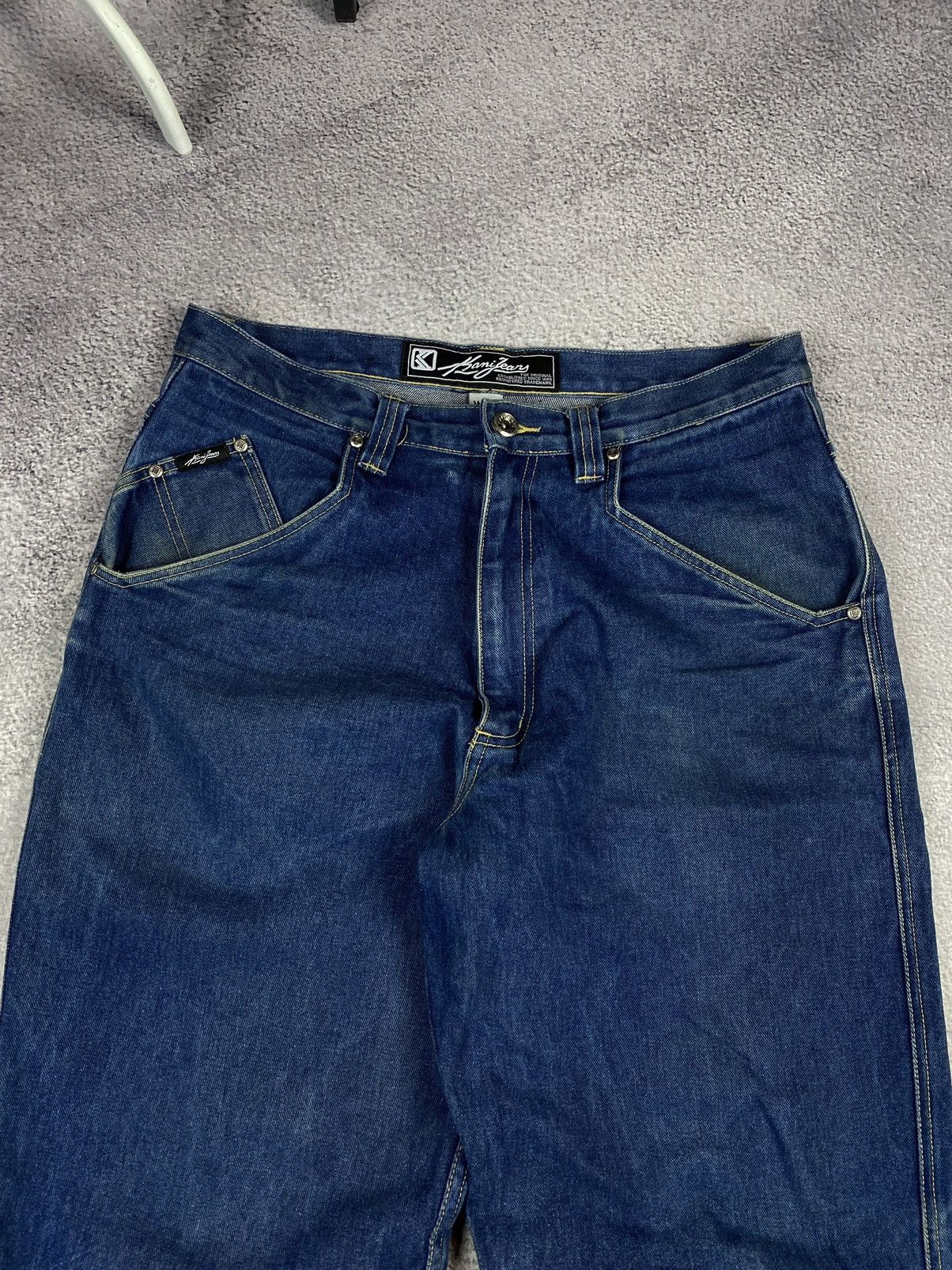 Karl Kani × Vintage Vintage Karl Kani Baggy Big Blue Jeans Size US 34 / EU 50 - 12 Thumbnail