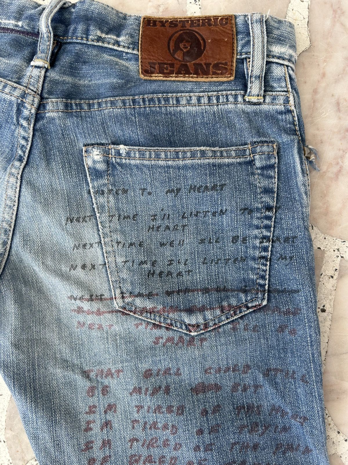 Hysteric Glamour Hysterics Japan X Ramones Lyrics Denim Size US 27 - 11 Thumbnail